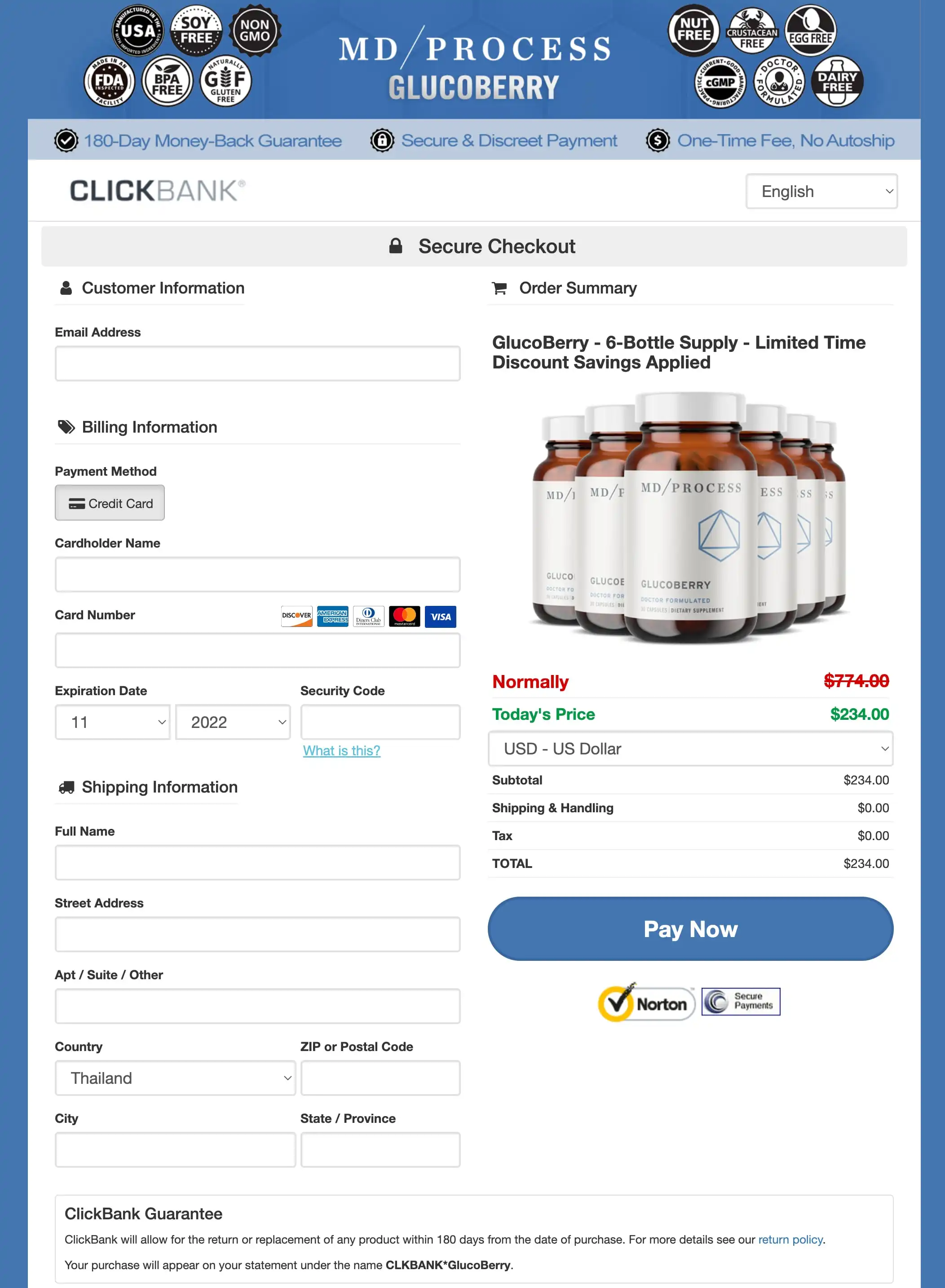 GlucoBerry Checkout